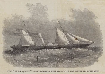 La Reina de las Hadas, barco de ruedas de paletas para el General Garibaldi